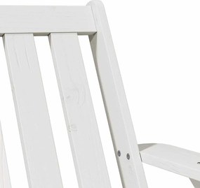 vidaXL Καρέκλα κήπου Adirondack Λευκό 75x77x77 cm Στερεό ξύλο πεύκο