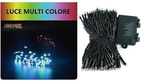 200 Χριστουγεννιάτικα Λαμπάκια LED Αδιάβροχα IP44 Πολύχρωμα 20Μ Εσωτερικού και Εξωτερικού χώρου σε Σειρά με Πράσινο Καλώδιο Arrango AN57501