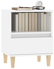 vidaXL Κομοδίνο Λευκό 40 x 35 x 50 εκ.