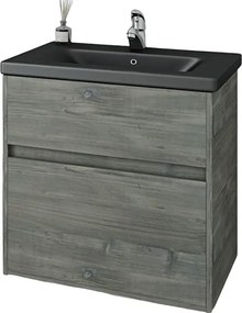 Drop Instinct 65 Smoked/Black - Βάση Επίπλου Με Μαύρο Νιπτήρα (65x46)