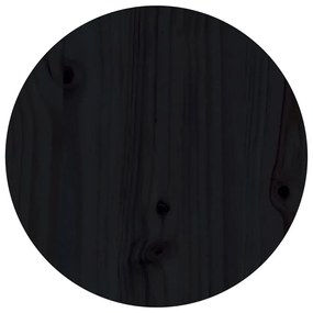 Τραπεζάκι Σαλονιού Μαύρο Ø 40x60 εκ από Μασίφ Ξύλο Πεύκου - Μαύρο