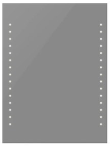 Καθρέφτης Μπάνιου 60x80cm（Μ x Υ) με Φώτα LED - Ασήμι
