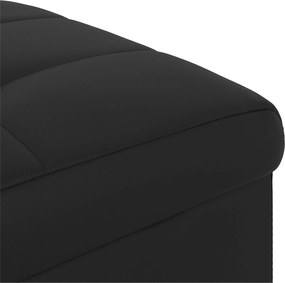 vidaXL Οθωμανικό αποθήκευσης Μαύρο 40 x 40 x 45 cm Τεχνητό δέρμα