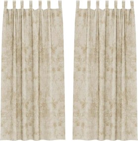 vidaXL Βελούδινες Κουρτίνες 2 τμχ. Κρεμ 245 x 140 εκ. Βελούδο