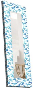 Καθρέπτης Τοίχου 814MVT1115 40x120cm White-Blue Wallity Wood, Canvas