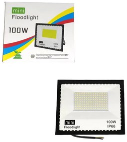 Mini Προβολέας IP66 Ισχύος 100W Ψυχρό φως – LED flood light