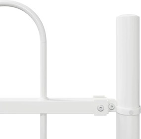 vidaXL Φράχτης Κήπου 2 pcs Λευκό 3,4 x 1,2 μ Ατσάλι με Πούδρα