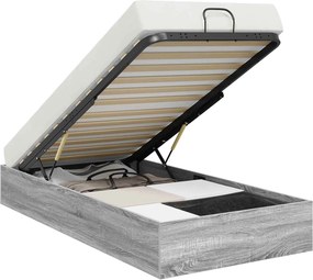 vidaXL Κρεβάτι Οθωμανικού Τύπου Γκρι Σονομά 100 x 200 cm
