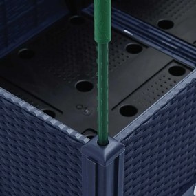 vidaXL Ζαρντινιέρα Κήπου με Καφασωτό Μπλε Γκρι 160x40x142,5 εκ. από PP