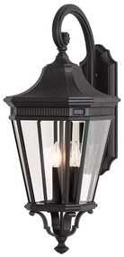 Φανάρι Απλίκα Φωτιστικό Τοίχου 3xE14 Μαύρο IP44 76cm Cotswold Lane FE-COTSLN2-L-BK Elstead Lighting-FE-COTSLN2-L-BK-Μαύρο FE-COTSLN2-L-BK