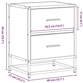 ΚΟΜΟΔΙΝΑ 2 ΤΕΜ. ΜΑΥΡΑ 40X31X50 ΕΚ. ΑΠΟ ΕΠΕΞΕΡΓΑΣΜΕΝΟ ΞΥΛΟ 848675