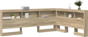 vidaXL Κεφαλάρι Αποθήκης με ράφι Δρύς Sonoma 140 cm Επεξεργασμένο ξύλο