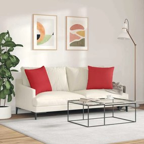 vidaXL Μαξιλάρι Καναπέ 2 pcs Κόκκινο 50 x 50 cm ύφασμα