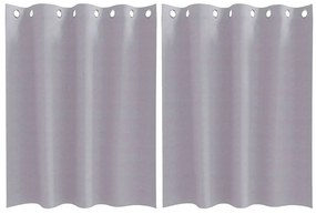 vidaXL Κουρτίνες 2 pcs Μεταλλικό Γκρι 140x140cm Πολυεστέρας
