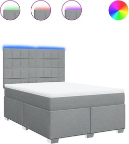 vidaXL Κρεβάτι Boxspring με Στρώμα Αν. Πράσινο 160x200εκ Υφασμάτινο