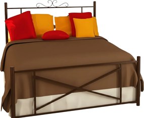 Κρεβάτι Orion-110x190-Καφέ Σφυρίλατο-Με ποδαρικό