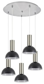 Φωτιστικό Οροφής Πολύφωτο Homelighting 77-8468 Nickel/Black