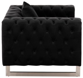 ΠΟΛΥΘΡΟΝΑ τ.CHESTERFIELD MOBAR HM3261.04 ΜΑΥΡΟ ΒΕΛΟΥΔΟ-ΜΕΤΑΛΛΙΚΑ ΠΟΔΙΑ 99x86,5x77Υεκ - HM3261.04