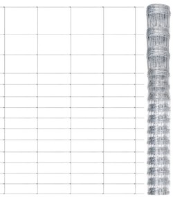 vidaXL Συρματόπλεγμα Περίφραξης Ασημί 50 x 1,6μ. Γαλβανισμένος Χάλυβας