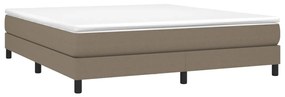 Κρεβάτι Boxspring με Στρώμα Taupe 180x200 εκ. Υφασμάτινο - Μπεζ-Γκρι