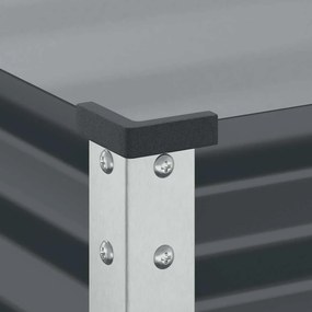 vidaXL Γλάστρα Κήπου Ανθρακί 100x45x90 εκ. Ατσάλινη