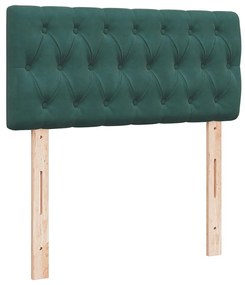 Οθωμανικό κρεβάτι με στρώμα &amp; LEDs Dark Green 90x190cm Velvet - Πράσινο