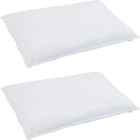 vidaXL Μαξιλάρι με μαξιλάρι 2 pcs Λευκό 40 x 80 cm Φτερό