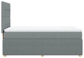 ΚΡΕΒΑΤΙ BOXSPRING ΜΕ ΣΤΡΩΜΑ ΑΝΟΙΧΤΟ ΓΚΡΙ 90X190 ΕΚ. ΥΦΑΣΜΑΤΙΝΟ 3291911