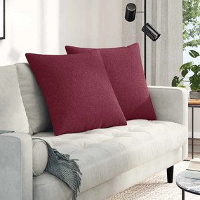 vidaXL Μαξιλάρι Καναπέ 2 pcs Κόκκινο 80 x 80 cm ύφασμα