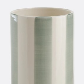 Κεραμικό βάζο με ρίγες, Υ18 εκ., Jaoma