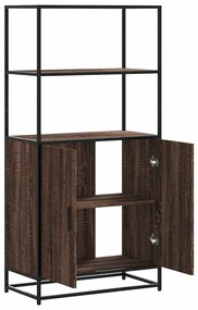 vidaXL Highboard καφέ δρυς Κατασκευασμένο ξύλο και μέταλλο