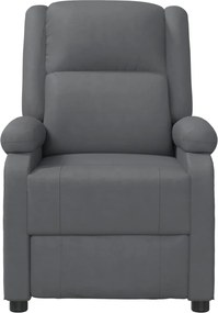 vidaXL Πολυθρόνα Μασάζ Ηλεκτρική Ανθρακί Συνθετικό Δέρμα