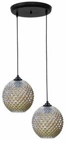 Φωτιστικό Οροφής Δίφωτο Heronia Ball 02-0363 Fume