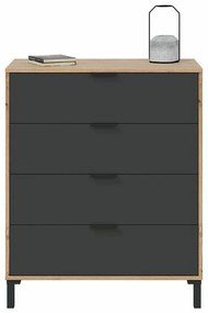 Συρταριέρα Καφέ Μαύρο 77,5 x 40 x 93,5 cm