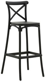 Σκαμπό μπαρ Crossie pp μαύρο 44x44x113εκ 44x44x113 εκ.