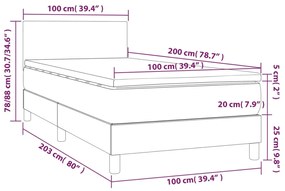 ΚΡΕΒΑΤΙ BOXSPRING ΜΕ ΣΤΡΩΜΑ ΜΠΛΕ 100 X 200 ΕΚ. ΥΦΑΣΜΑΤΙΝΟ 3139879