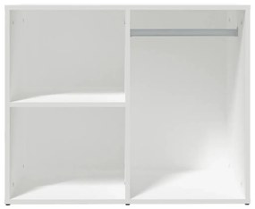 Ντουλάπι Γυαλιστερό Λευκό 80 x 40 x 65εκ.από Επεξεργασμένο Ξύλο - Λευκό