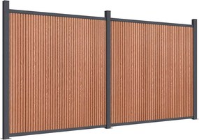 vidaXL Πάνελ Περίφραξης Καφέ 353 x 186 εκ. από WPC