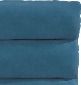 vidaXL Καρέκλες Τραπεζαρίας 4 τεμ. Μπλε Βελούδινες