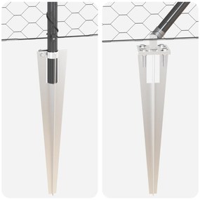 vidaXL Φράχτης Εξάγωνο Γκρι 1.4x50 μ Χάλυβας