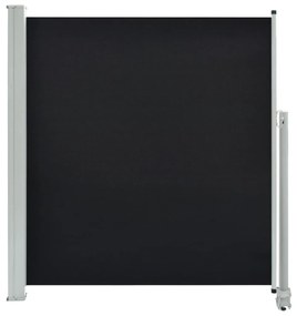 Σκίαστρο Πλαϊνό Συρόμενο Βεράντας Μαύρο 140 x 300 εκ. - Μαύρο