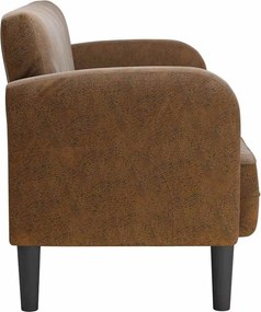 vidaXL Καναπές Loveseat Καφέ 110 εκ. Συνθετικό δέρμα