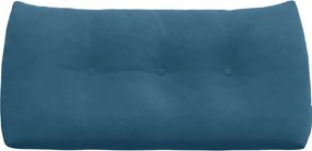 vidaXL Μαξιλάρι Πλάτης Μπλε 100 x 24 x 50 εκ Βελούδο