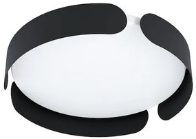 Eglo Valcasotto Μοντέρνα Πλαστική Πλαφονιέρα Οροφής με Ενσωματωμένο LED σε Μαύρο χρώμα 37cm 99621