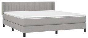 ΚΡΕΒΑΤΙ BOXSPRING ΜΕ ΣΤΡΩΜΑ ΑΝΟΙΧΤΟ ΓΚΡΙ 180X200 ΕΚ. ΥΦΑΣΜΑΤΙΝΟ 3129889