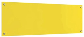 vidaXL Πίσω Πάνελ Κουζίνας Κίτρινο 120 x 40 x 0.6 εκ. σκληρυμένο γυαλί