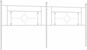 vidaXL Ανταλλακτικό κεφαλάρι Λευκό 200 εκ. Μεταλλικό