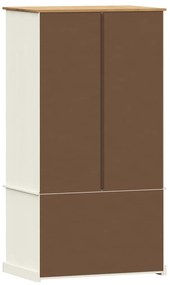 vidaXL Ντουλάπα VIGO Λευκή 90 x 55 x 170 εκ. από Μασίφ Ξύλο Πεύκου