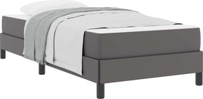 vidaXL Σκελετός Κρεβατιού με στρώμα Γκρι 90 x 190 cm ύφασμα
