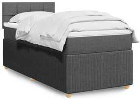 ΚΡΕΒΑΤΙ BOXSPRING ΜΕ ΣΤΡΩΜΑ ΣΚΟΥΡΟ ΓΚΡΙ 90X200 ΕΚ. ΥΦΑΣΜΑΤΙΝΟ 3287340